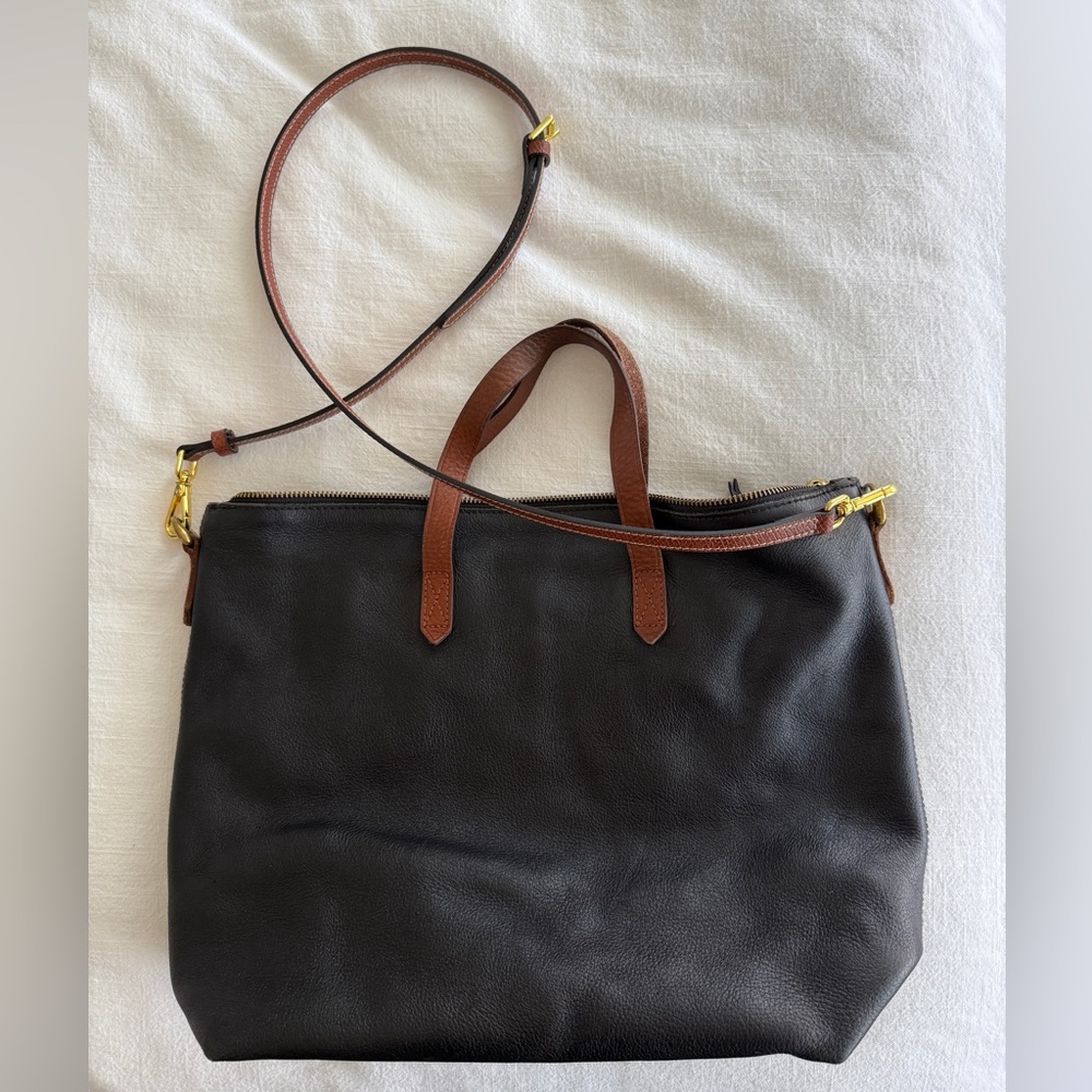 Madewell Black and Brown Tote Bag